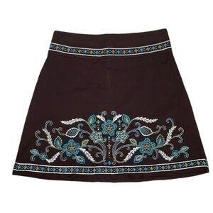 Heart Soul | Brown Embroidered Sequin Skirt